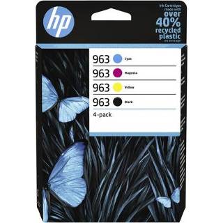 👉 Inktcartridge zwart active HP 6ZC70AE 963 + 3 kleuren