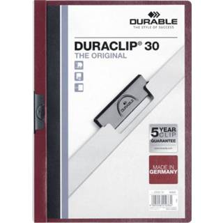 Klemmap active Durable Duraclip A4 3mm 30 vellen aubergine 4005546210384