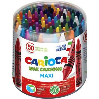 👉 Active Waxkrijtjes Carioca potà 50 stuks kleuren 8003511423889
