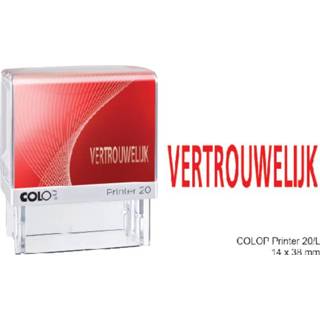 👉 Woordstempel rood active Colop Printer 20 vertrouwelijk 9004362375913