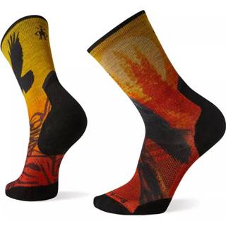 👉 Sock oranje Smartwool PhD Pro Endurance Krar Print Crew Socks Tandoori Orange Unisex