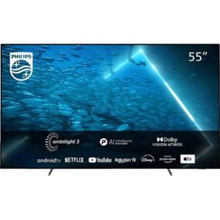 OLED TV antraciet PHILIPS 55OLED707/12 (55 inch / 139 cm, UHD 4K, SMART TV, Ambilight, Android TV™ 11 (R)) 8718863034453