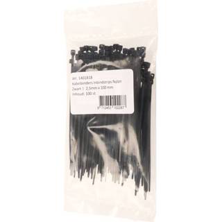 👉 Zwart nylon active Inbindstrips IEZZY 2.5x100mm D 20.5mm 8712453102287