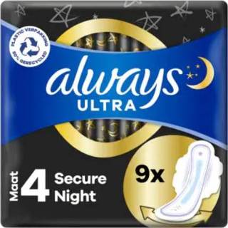 👉 Maandverband 4 9 Always - Ultra Secure Night Met Vleugels Maat Pads 8001841971957