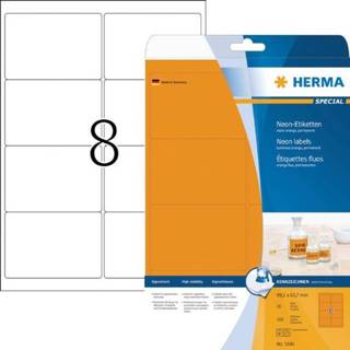 👉 Oranje active Etiket HERMA 5145 99.1x67.7mm fluor 160stuks 4008705051453
