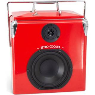 👉 Bluetooth speaker rood nederlands Retro Cooler 7434835138158