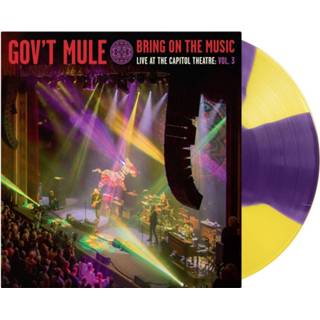 👉 Poster paars geel vinyl nederlands Gov't Mule - Bring On The Music Live at Capitol Theatre: Vol. 3 LP Paars/Geel LTD plus 810020500332