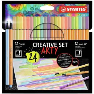 👉 Etui active Arty creative Stabilo 24 kleuren 4006381582339