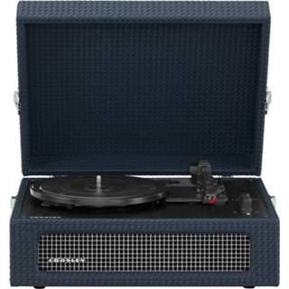 👉 Platenspeler nederlands Crosley Voyager Portable Retro - Navy BLUETOOTH IN/OUT 710244248846