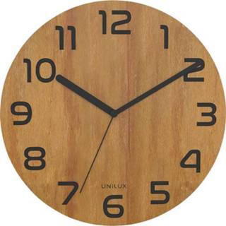 👉 Wandklok zwart bamboe active Unilux Palma zwart/bamboe 3595560030408