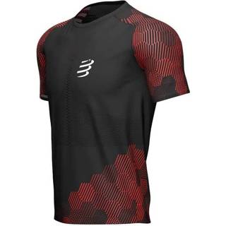 👉 Shirt zwart rood SS m s l mannen Compressport Racing Tshirt - Heren Black/Red 7630102523270 7630102523294 7630102523287