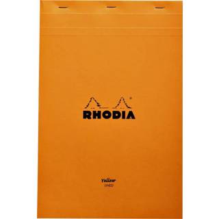 👉 Schrijfblok geel active Rhodia A4 lijn 80vel 80gr 3037920196602