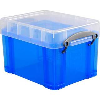 👉 Opbergbox transparant blauw active Really Useful 3 liter 245x180x160 mm 5060024801897