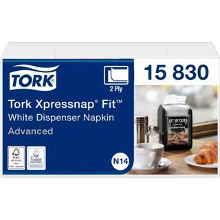 👉 Servet wit active Servetten Tork Xpressnap Fit® N14 2-laags 15830 7322541071831