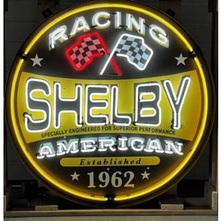 👉 Metalen bak XL nederlands Shelby Racing Neon Verlichting In - 100 x cm 7434837545534