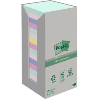👉 Pastel recycled active Memoblok 3M Post-it 654 76x76mm rainbow 4054596926707