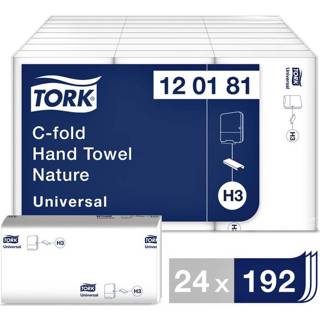 👉 Handdoek active Tork H3 c-vouw universal 1-laags naturel 120181 7322540365184