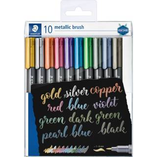 👉 Active Brushpen Staedtler metallic etuià 10 kleuren 4007817077887