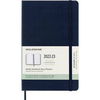 👉 Agenda saffierblauw large active notitieboek 2022-2023 Moleskine 18mnd soft cover 8056420856286