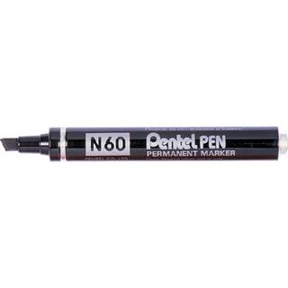 👉 Viltstift zwart active Pentel N60 schuin 1.2-6mm 4902506078148