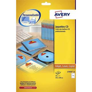 👉 Active Cd inlegkaart Avery L7435-25 151x118mm 3266550129494