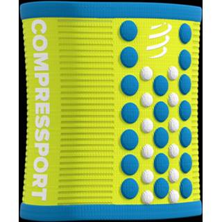 👉 Geel unisex One Size doorlopende collectie Compressport Sweatbands 3D.Dots Primerose/Hawaiian 7630102524291