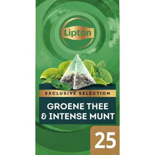 👉 Groene thee active Lipton Exclusive Munt 25 piramidezakjes 8712100765063
