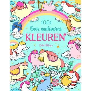Kleurboek active Deltas 1001 lieve eenhoorns kleuren 9789044762662