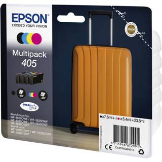 👉 Inktcartridge zwart active Epson 405 + 3 kleuren 8715946672991