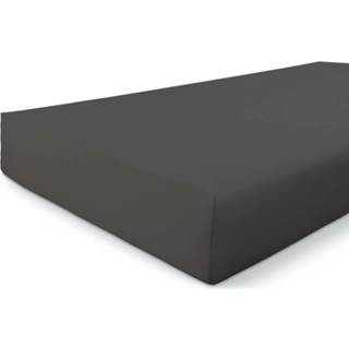 👉 Hoeslaken antraciet katoen WALRA Jersey Stretch 160 x 220 cm 8719023443658