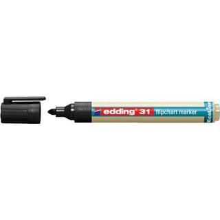 Viltstift zwart active edding 31 Eco voor flipover rond 1.5-3mm 4004764947041