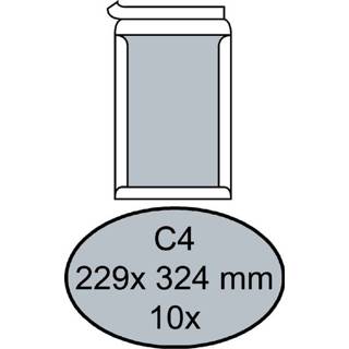👉 Envelop wit active Quantore bordrug C4 229x324mm zelfkl. 10stuks 8712453050281