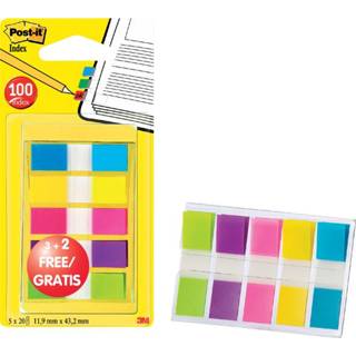 👉 Active Indextabs 3M Post-it 6835 11.9x43.1mm 3+2 gratis assorti 4046719279197