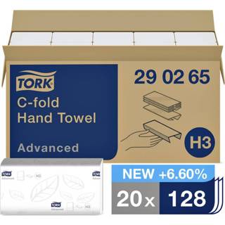 👉 Handdoek wit active Tork H3 C-vouw advanced 2-laags 290265 7322541149325