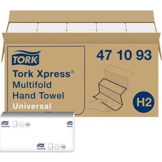 👉 Handdoek wit active Tork Xpress H2 multifold universal vouwhanddoeken 1 laags 471093