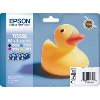 👉 Inktcartridge zwart active Epson T0556 + 3 kleuren 8715946301266