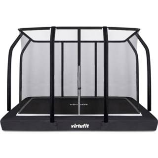 👉 Inground trampoline zwart active VirtuFit Premium met Veiligheidsnet - 213 x 305 cm 8719325757866