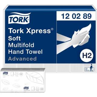 👉 Papieren handdoek wit active Tork Xpress® H2 Multifold advanced 2-laags 120289 7322540159943