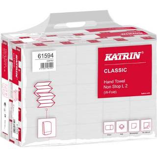 👉 Handdoek active Katrin 61594 W-vouw Classic 2laags 20,3x32cm 25x120st 6414301061594