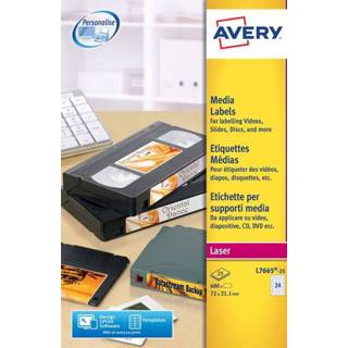 👉 Etiket active Avery L7665-25 72x21.2mm voor datatape's 600stuks 3266550263440