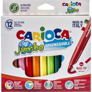 👉 Viltstift active Viltstiften Carioca Jumbo Maxi setà 12 kleuren 8003511405694