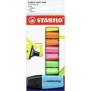 👉 Markeerstift active STABILO Boss mini Pop blisterà 5 kleuren 4006381583077