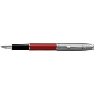 👉 Vulpen m active Parker Sonnet Sand Blasted Metal&Red Lacquer 3026981467363
