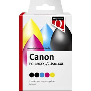 👉 Inktcartridge zwart active Quantore Canon PGI-580XXL CLI-581XXL 2x + 3 kleuren 8712453087812