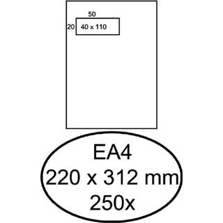 👉 Envelop active Hermes akte EA4 220x312mm venster 4x11 links zelfkl 250st 8713202000236