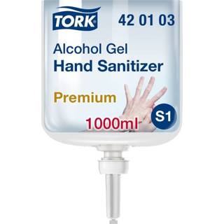 👉 Gel active Alcohol Tork S1 voor handdesinfectie ongeparfumeerd 1000ml 420103 7322540754124