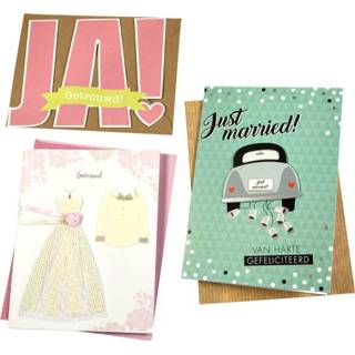 👉 Wenskaart active Paperclip navulset huwelijk setà 6 kaarten 8711682337460