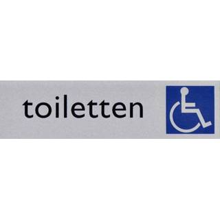 Rolstoel active Infobord pictogram toilet 165x44mm 8712938030999