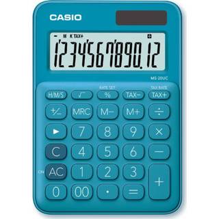 👉 Rekenmachine blauw active Casio MS-20UC 4549526612718