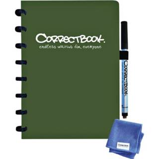 👉 Notitieboek donkergroen active Correctbook A5 lijn 40blz forest green